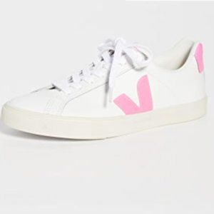 Veja Esplar Logo Sneakers, Hot Pink & White